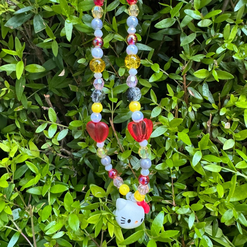Hello kitty phone charm hand made